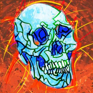 SKULL 03 BLEU